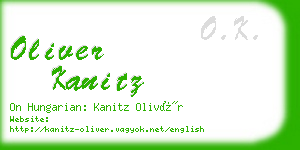oliver kanitz business card